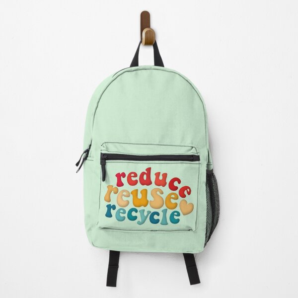 Item preview, Reduce Reuse Recycle Environmental Advocacy Red Yellow Blue Retro designed and sold by cashewdays.
