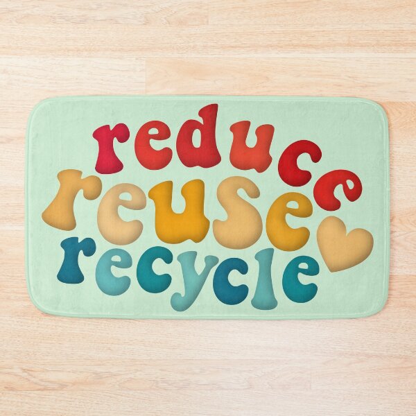 Item preview, Reduce Reuse Recycle Environmental Advocacy Red Yellow Blue Retro designed and sold by cashewdays.