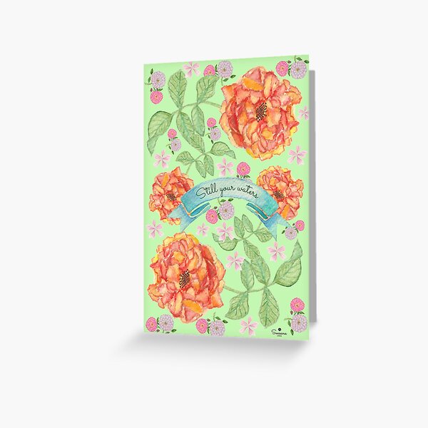 Peach Blossom Rose Greeting Card