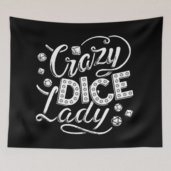 Item preview, Crazy Dice Lady designed and sold by GeekyMumDesigns.