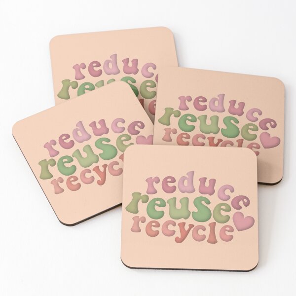 Item preview, Reduce Reuse Recycle Environmental Advocacy Pink Green Retro designed and sold by cashewdays.