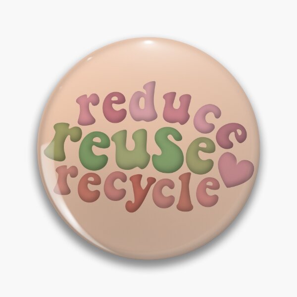Item preview, Reduce Reuse Recycle Environmental Advocacy Pink Green Retro designed and sold by cashewdays.