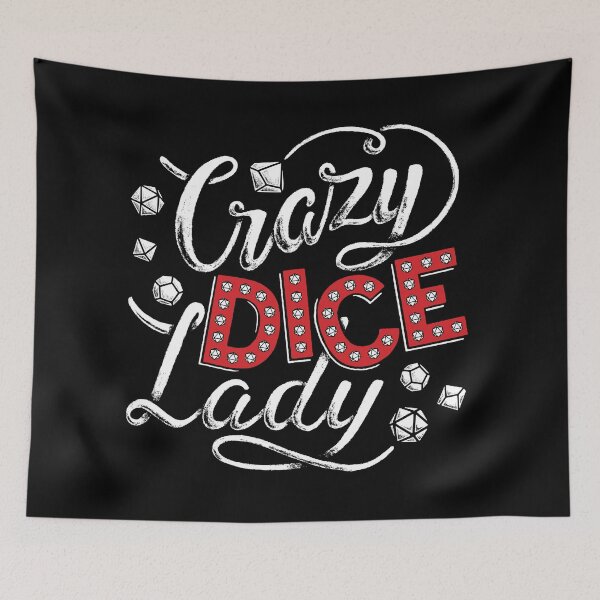 Item preview, Crazy Dice Lady designed and sold by GeekyMumDesigns.