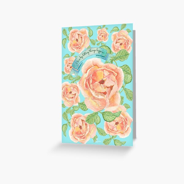 Peach Rose Greeting Card