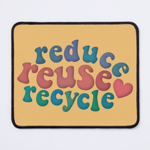 Item preview, Reduce Reuse Recycle Environmental Advocacy Blue Red Retro designed and sold by cashewdays.