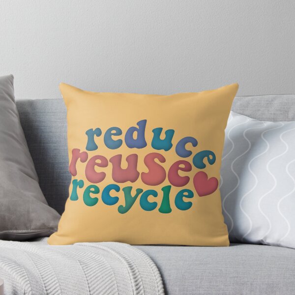 Item preview, Reduce Reuse Recycle Environmental Advocacy Blue Red Retro designed and sold by cashewdays.