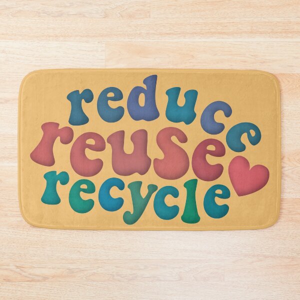 Item preview, Reduce Reuse Recycle Environmental Advocacy Blue Red Retro designed and sold by cashewdays.