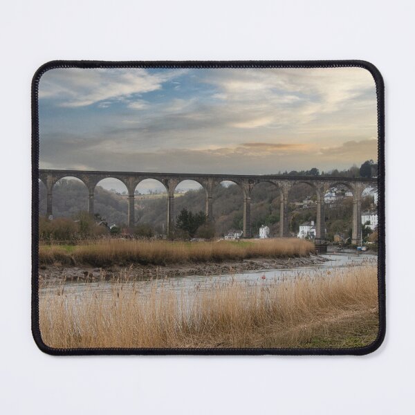 Item preview, Calstock Cornwall ,Calstock Viaduct and River Tamar at sunset designed and sold by kathleenjean.