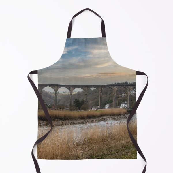 Item preview, Calstock Cornwall ,Calstock Viaduct and  River Tamar at sunset designed and sold by kathleenjean.