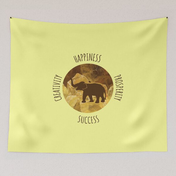 Item preview, Citrine Colors Elephant Luck Happiness Prosperity Creativity Success designed and sold by Artventurous.