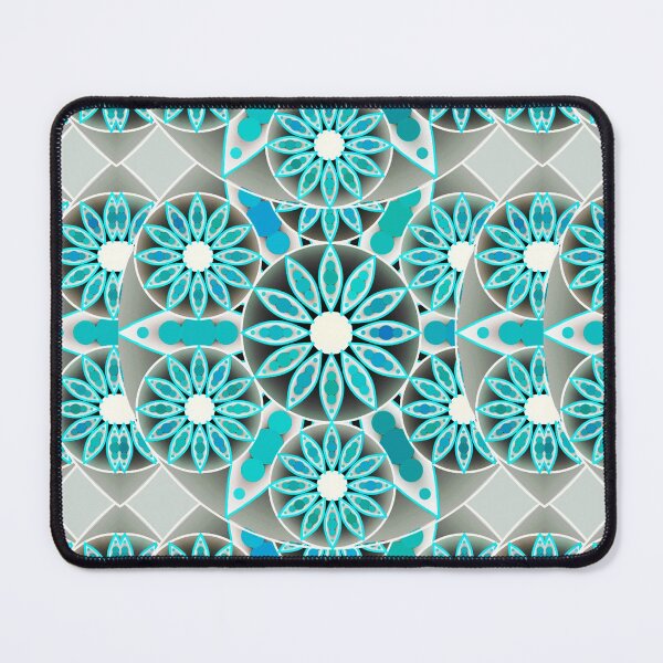 Item preview, Mandala pattern, turquoise, grey designed and sold by Marymarice.