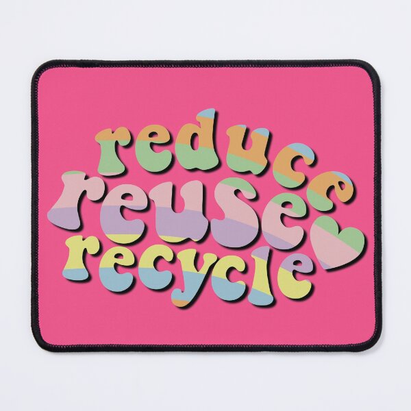 Item preview, Reduce Reuse Recycle Environmental Advocacy Pastel Stripes Retro designed and sold by cashewdays.