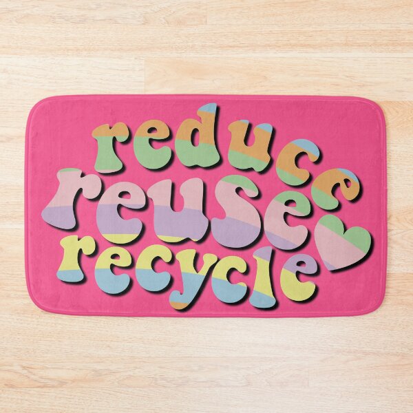 Item preview, Reduce Reuse Recycle Environmental Advocacy Pastel Stripes Retro designed and sold by cashewdays.