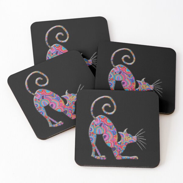 Item preview, Kat de Loon - Multi-coloured Psychedelic Cat designed and sold by RBinout.