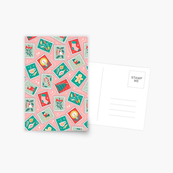 Item preview, Retro Christmas Postage Stamps designed and sold by miavaldez.
