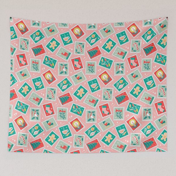 Item preview, Retro Christmas Postage Stamps designed and sold by miavaldez.