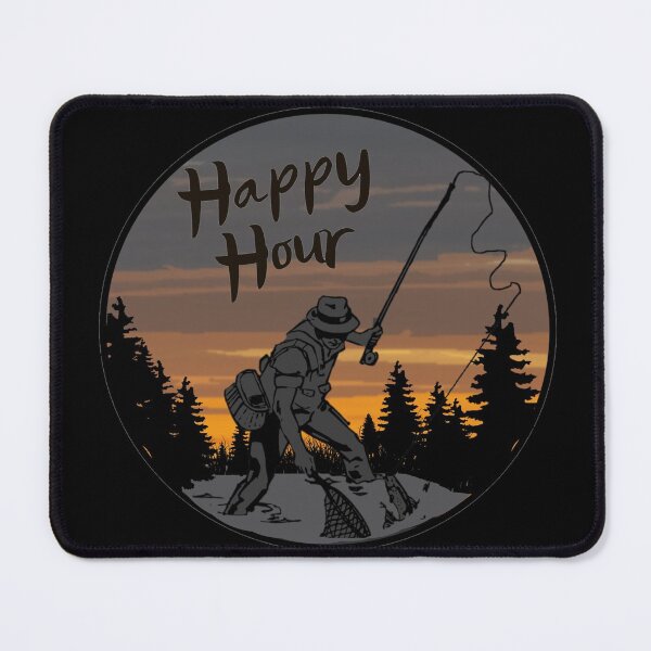 Item preview, Happy Hour Fly Fishing design for Fisherman and Anglers designed and sold by LifeCrush.
