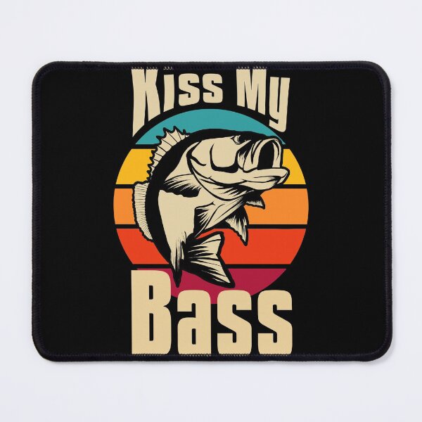 Item preview, Kiss My Bass Retro Striped Sunset designed and sold by Zurickdesigns.