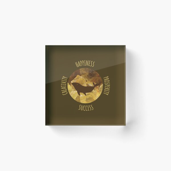 Item preview, Porpoise in Citrine Colors Happiness Creativity Success Prosperity designed and sold by Artventurous.