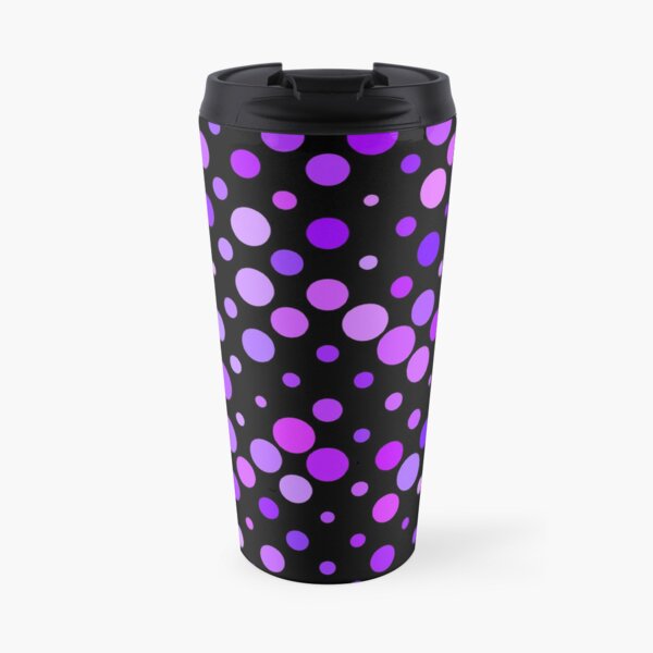 Pastel Dark Purple Aesthetic Polka Dot Geometric Pattern Travel Mug