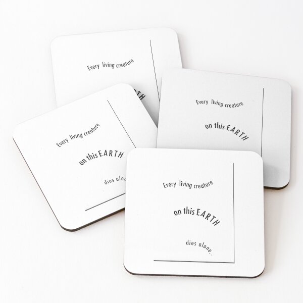 Item preview, Every Living Creature on this Earth Dies Alone - Donnie Darko Quote designed and sold by Lucie Jamais.