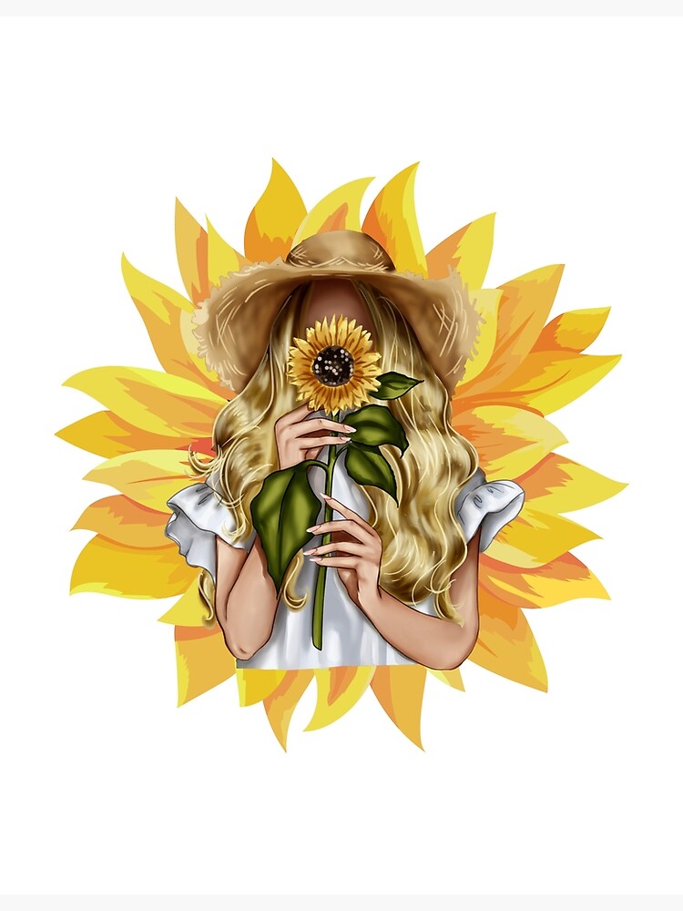"Sunflower GIrl" Poster for Sale by BraveNewDesigns Redbubble