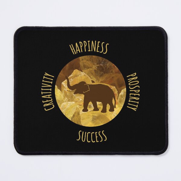 Item preview, Citrine Colors Gemstone Elephant Happiness Creativity Success Prosperity designed and sold by Artventurous.