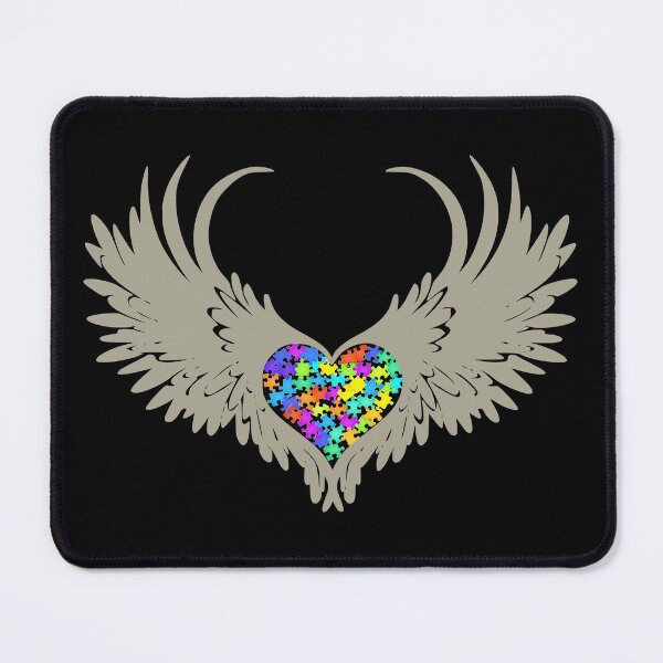 Item preview, Autism Puzzled Heart Angel Wings #4 designed and sold by Hypnotees.