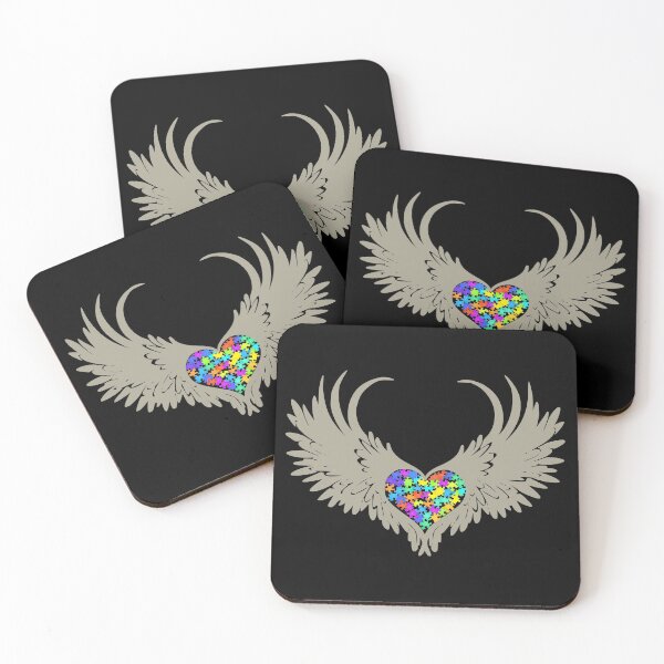 Item preview, Autism Puzzled Heart Angel Wings #4 designed and sold by Hypnotees.