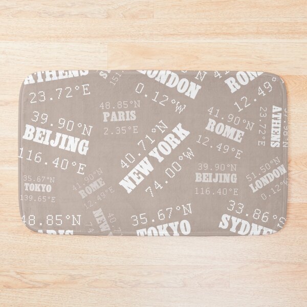 Item preview, World City Coordinates Destination Collage designed and sold by idovedesign.
