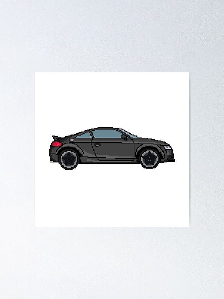 Audi TT 8J Pixel Art Sticker | Poster