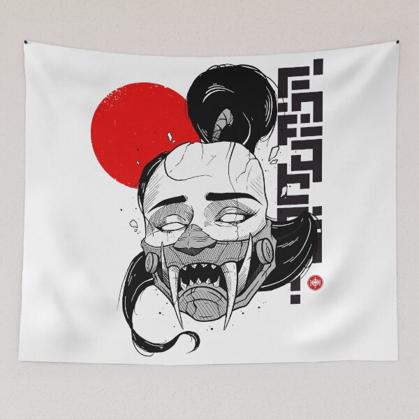 Item preview, Japanese Cyberpunk Geisha Demon Mask designed and sold by OWLvision33.