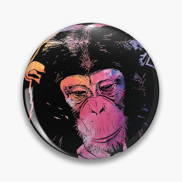 Item preview, Monkey chimpanzee face thoughtful animal head graphic designed and sold by brunsch-print.