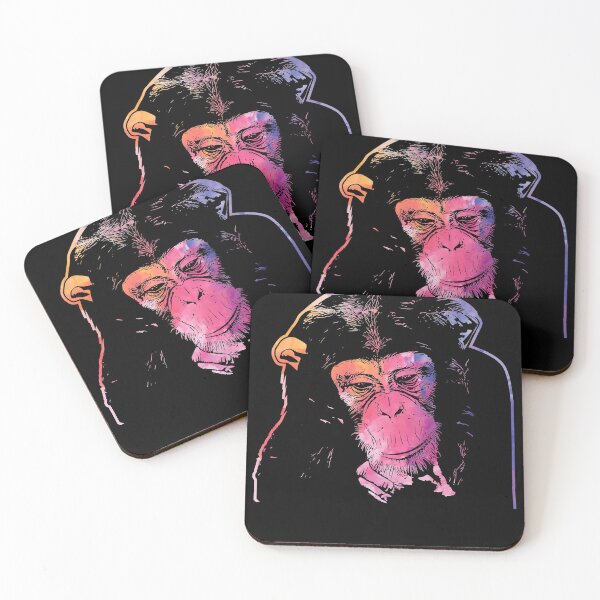 Item preview, Monkey chimpanzee face thoughtful animal head graphic designed and sold by brunsch-print.