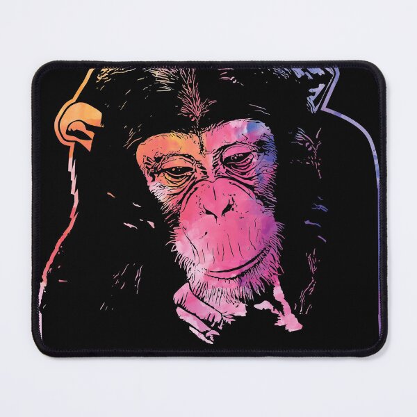 Item preview, Monkey chimpanzee face thoughtful animal head graphic designed and sold by brunsch-print.
