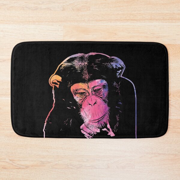 Item preview, Monkey chimpanzee face thoughtful animal head graphic designed and sold by brunsch-print.