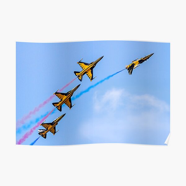 Four Korean T-50B Golden Eagles Poster