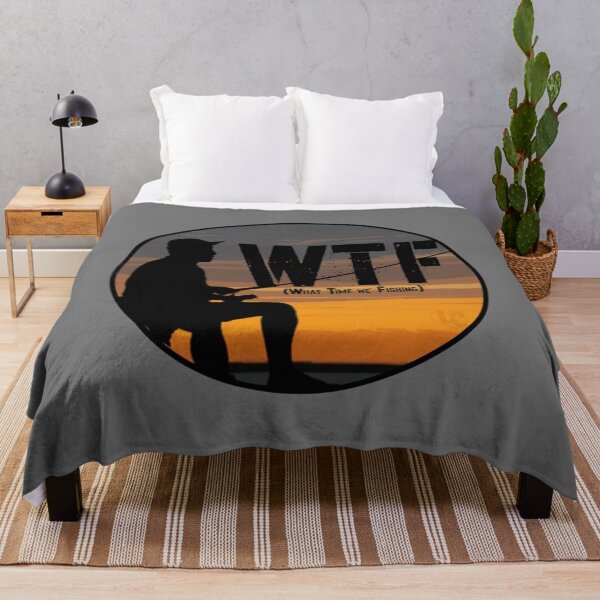 Item preview, WTF, What Time we Fishing, Fishing design for Fisherman and Anglers designed and sold by LifeCrush.
