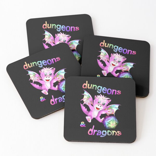 Aperçu de l'œuvre Cute pink dnd baby dragon and a D20 dice créée et vendue par CuisineCat.