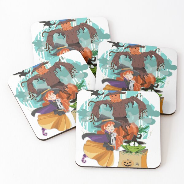 Item preview, Trick Or Treat Halloween Witch with Scarecrow and Friends designed and sold by TigsArts.