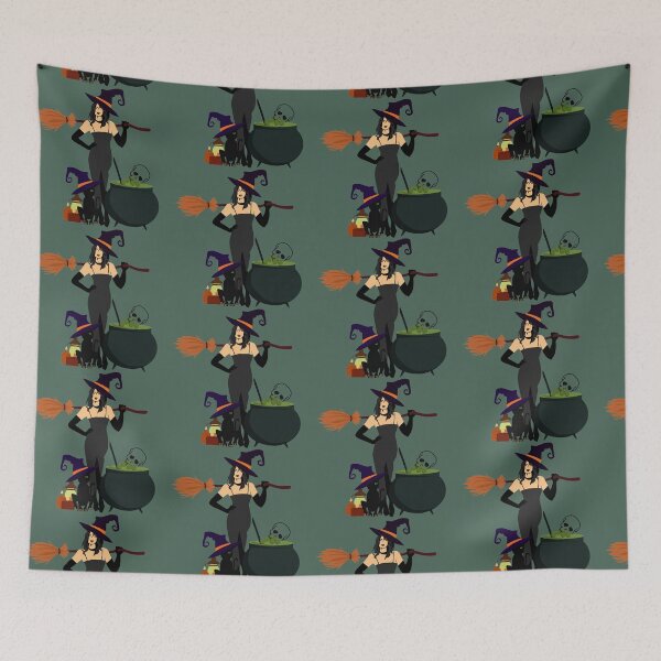 Item preview, Sassy Witch with Bossy Cat designed and sold by YourSpace8.