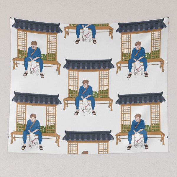 Item preview, BTS RM Playing with a Cute Dog   designed and sold by kpupsister.