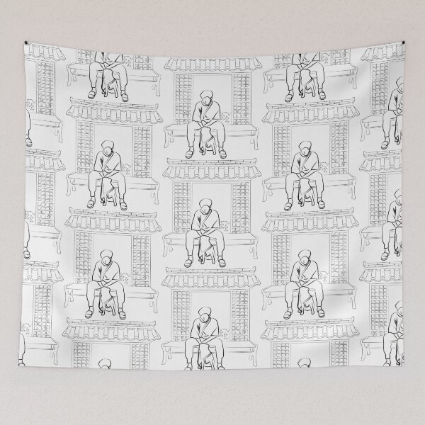 Item preview, BTS RM Playing with a Dog -Line Art ver.  designed and sold by kpupsister.