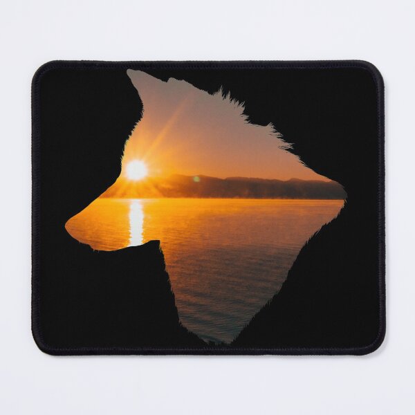 Item preview, Sunrise Over the Lake Wolf Silhouette designed and sold by Zurickdesigns.