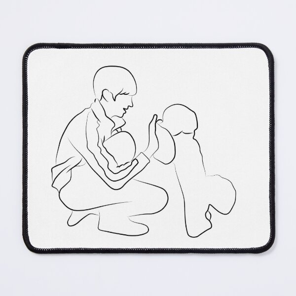 Item preview, BTS Jungkook Playing with a Dog -Line Art ver.  designed and sold by kpupsister.