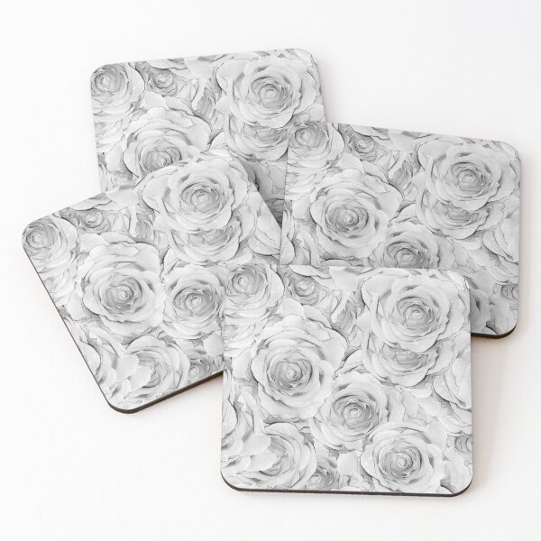 Item preview, Opulent rose design in silver-gray designed and sold by MarionsArt.