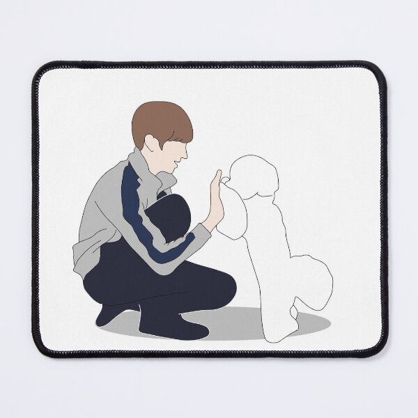 Item preview, BTS Jungkook Playing with a Cute Dog designed and sold by kpupsister.