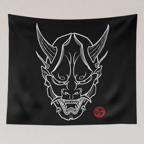 Item preview, Japanese Samurai Hannya Demon Mask Cyberpunk Style designed and sold by OWLvision33.