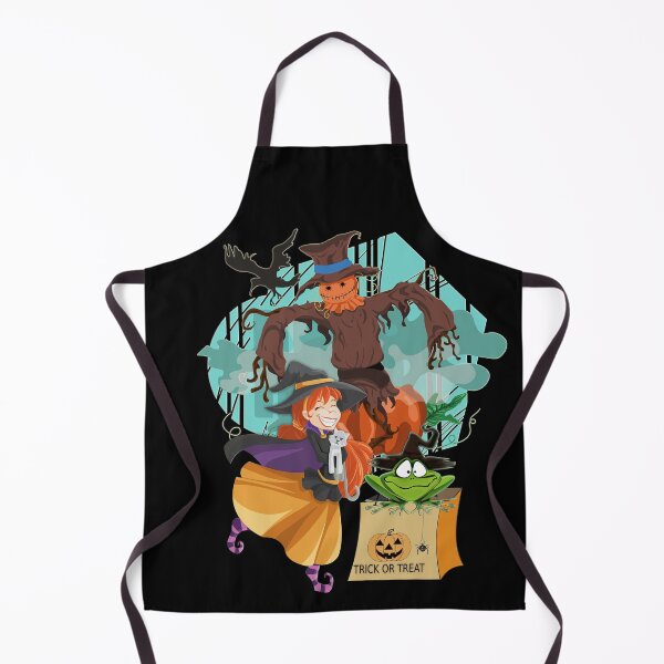 Item preview, Trick Or Treat Halloween Witch with Scarecrow and Friends designed and sold by TigsArts.