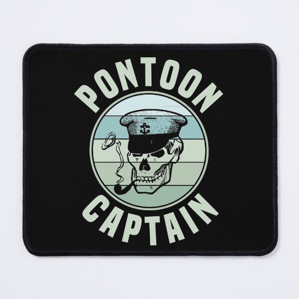 Item preview, Pontoon captain Funny skeleton skull illustration Retro | Gifts for pontoon owners designed and sold by Violet Treasures.